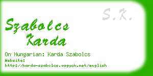 szabolcs karda business card